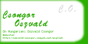 csongor oszvald business card